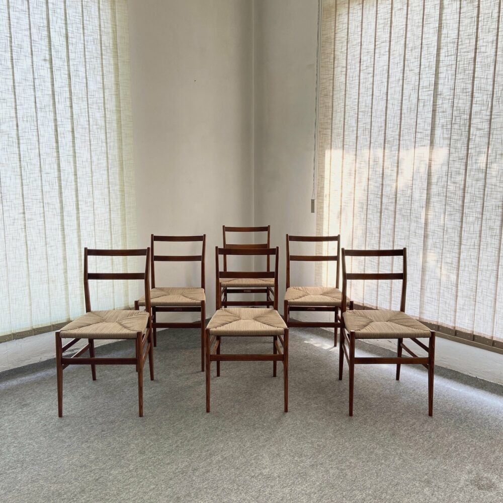 Set di 6 sedie Gio Ponti Leggera mod 646 anni '60