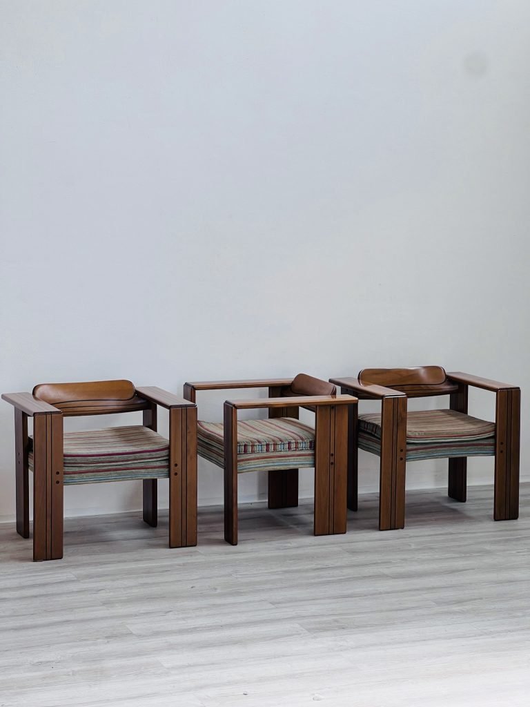 Set di 3 poltrone di Afra e Tobia Scarpa Maxalto