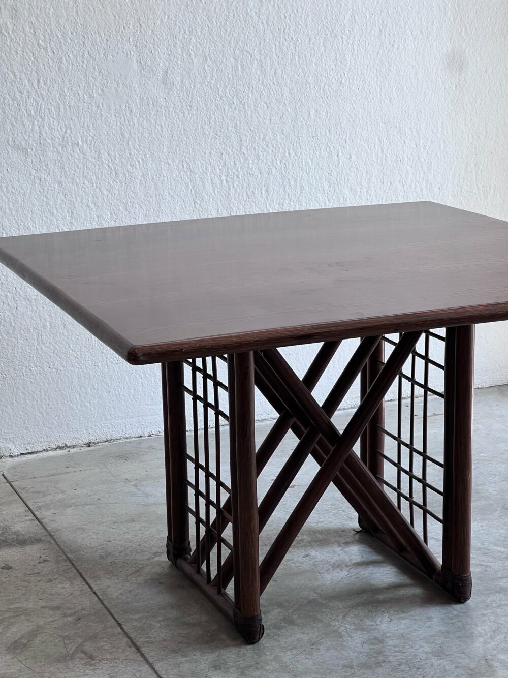 Set da pranzo in rattan, anni '70 - immagine 5