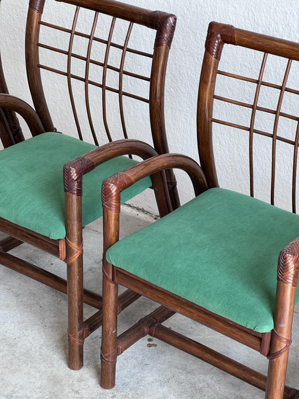 Set da pranzo in rattan, anni '70 - immagine 3
