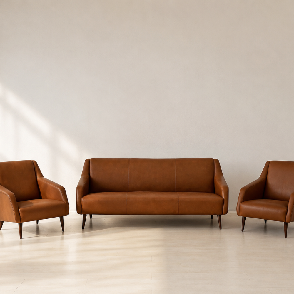 Set con due poltrone e divano, Carlo De Carli per Cassina, '50