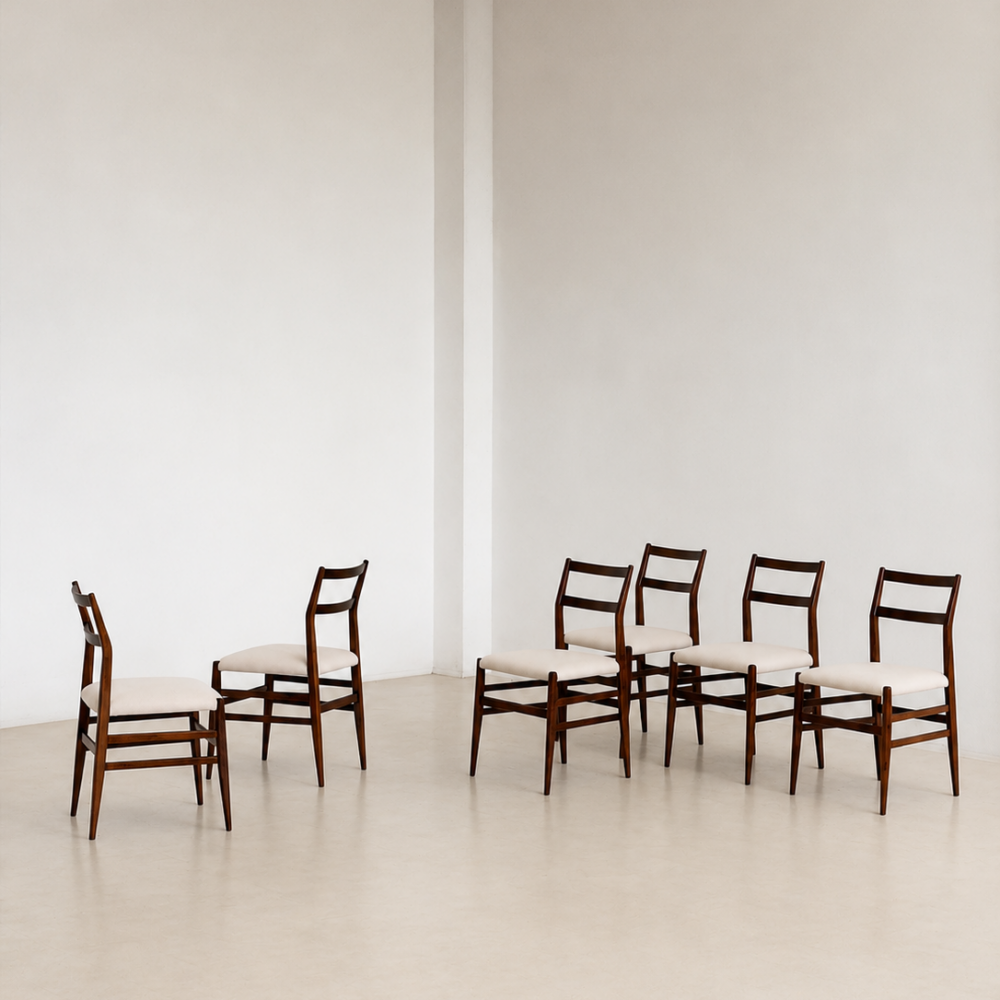 Sei sedie da pranzo Leggera, Gio Ponti per Cassina, '70