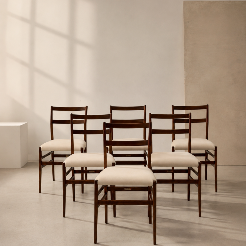 Sei sedie da pranzo modello Leggera, Gio Ponti per Cassina, '70