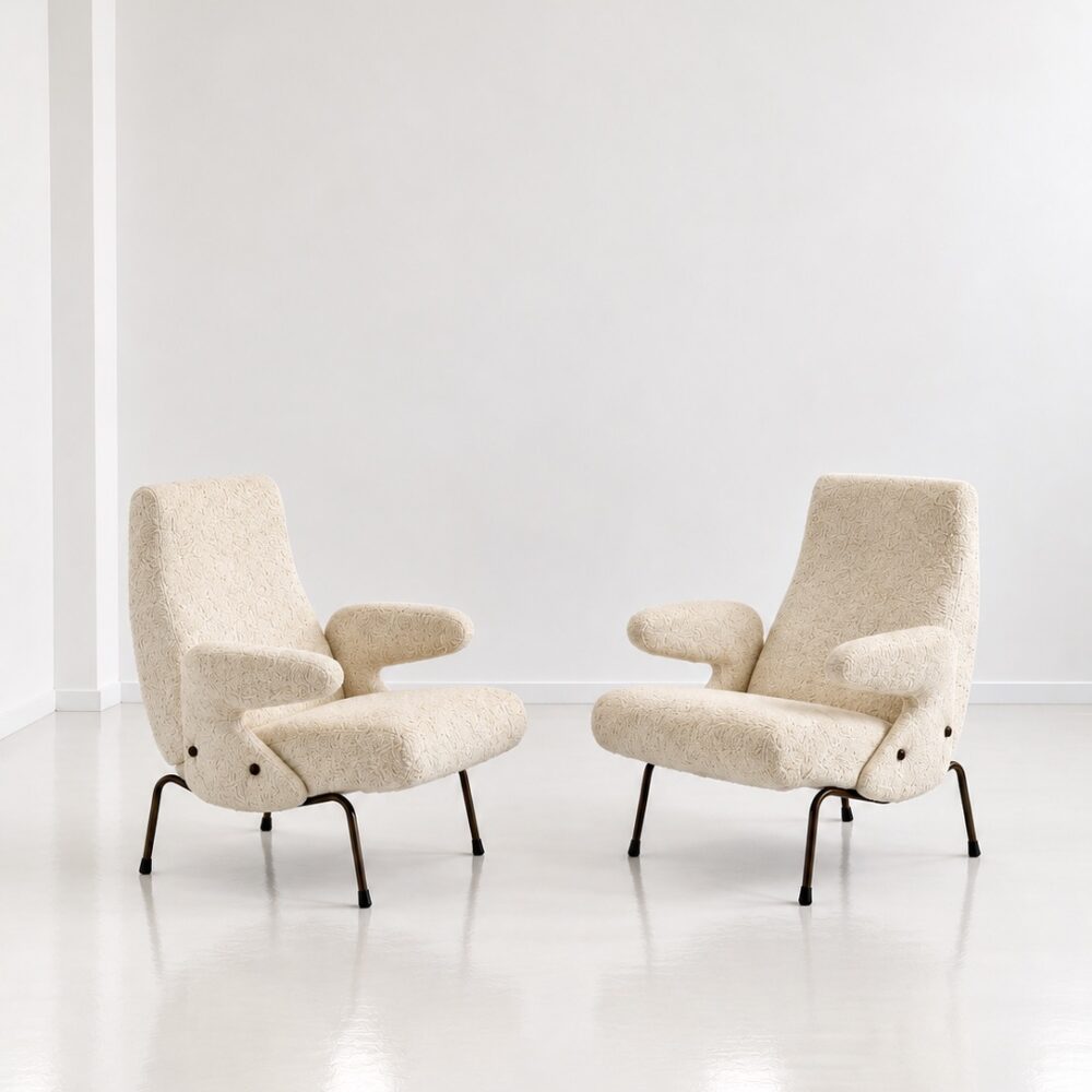 Due poltrone Delfino, Eugenio Carboni per Arflex, '50