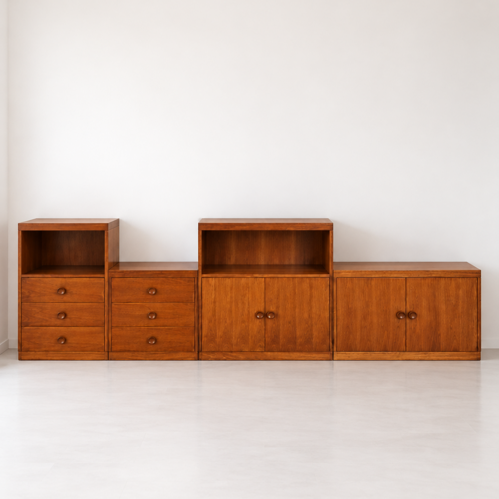 Mobili modulari in legno di noce, Michelangeli