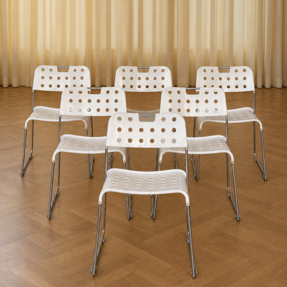 Set di sei sedie Omkstack di Rodney Kinsman per Bieffeplast